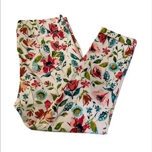 White floral pants